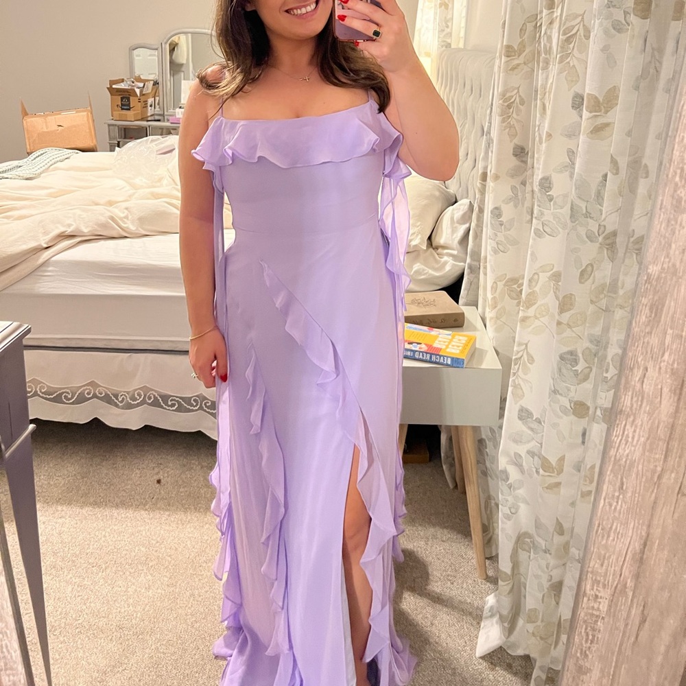 Barbie x Azazie 1001 Bridesmaids Dress. Color: Lilac. Size 10